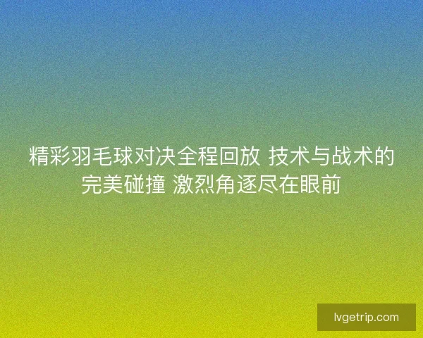 精彩羽毛球对决全程回放 技术与战术的完美碰撞 激烈角逐尽在眼前